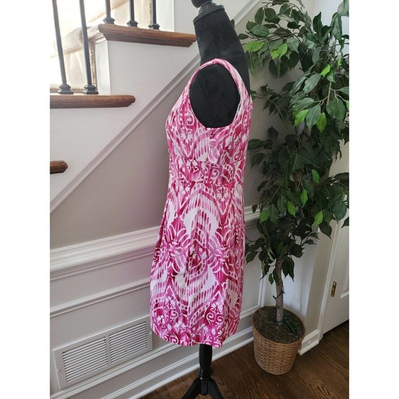 Perceptions Women's Pink Cotton Sleeveless Sweatheart Neck Knee Length Dress 12 - Picture 5 of 11